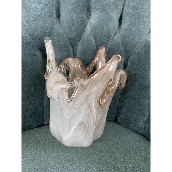 Murano Art Glass Vase Vetro Eseguito Secondo La Tecnica Dei Mastri Di - Picture 8 of 11